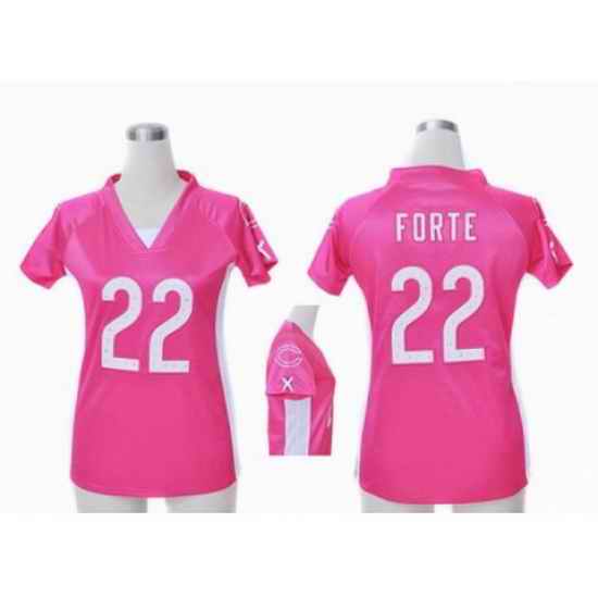 Nike Women chicago bears #22 matt forte pink jerseys[draft him ii top]